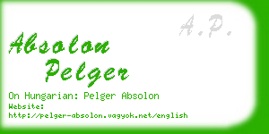 absolon pelger business card